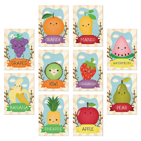 Fruits Wall Cards Set of 10