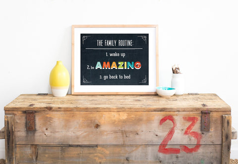 Family Routine Wall Art DIY Print