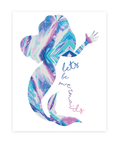 Print or Canvas, Let's Be Mermaids - Mermaid Silhouette